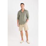 product_image_name-Defacto-قميص كم طويل من كتان قصة عادية برقبة بولو-6