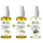 LY BIO PACK 2 X HUILE CAMOMILLE 50ML - POMPE + HUILE SAUGE 50ML - POMPE