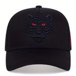 product_image_name-Generic-Casquettes de baseball unisexes brodées en forme de tête de tigre, chapeaux d'extérieur décontractés et réglables, chapeau de protection solaire pour le printemps et l'automne-3