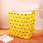 product_image_name-Generic- Sac de rangement pour linge pour vêtements, organisateur de rangement en toile imprimée avec cordon de serrage, sac étanche, design pliable, anti-poussière  - 1 pièce-4