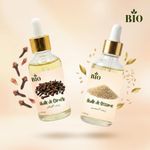 Bio Huile de Girofle 50 ml et Huile de Sesame 50 ml usage peau et cheveux