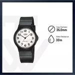 product_image_name-Casio-ساعة كلاسيكية ومينيمالية للجنسين بسوار من الراتنج الأسود - مقاومة للماء - MQ-24-7B2L-7