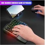 Generic Clavier une main Clavier Gamer Gaming, Mini Clavier de jeu 35  touches, LED RGB à prix pas cher