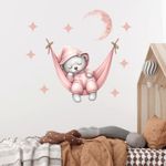 product_image_name-Generic-Autocollant pink sleepy teddy pour chambre d'enfants ou chambre pour décoration de maison-1