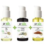 LY BIO PACK HUILE AIL 50ML - POMPE + HUILE CADE 50ML - POMPE + HUILE LIN 50ML - POMPE