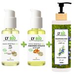 LY BIO PACK HUILE AIL 50ML - POMPE + HUILE AMANDE DOUCE 50ml - POMPE + SHAMPOOING A L'HUILE DE CADE 200ML