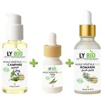 LY BIO PACK HUILE CAMPHREE 50ML - POMPE + HUILE ESSENTIEL THYM 10ML + HUILE ROMARIN 50ml - PIPETTE