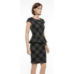 Robe à carreaux très ajustée 