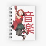 ochako uraraka guitarist big Spiral Notebook Bloc note