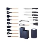 product_image_name-Generic-General 12 PCS Set Ustensiles de Cuisine en Silicone avec support pour cuillère en silicone - noir.-8