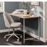 product_image_name-Generic-Bureau Design Scandinave 60x120cm Chêne Naturel Beige Métal Robuste Moderne Chambre Salon Bureau Étudiant-1