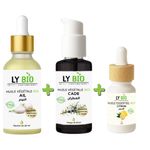 LY BIO PACK HUILE AIL 50ML - PIPETTE + HUILE CADE 50ML - POMPE + HUILE ESSENTIEL CITRON 10ML