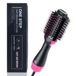 product_image_name-One Step-Une étape sèche-cheveux et volumateur 3-en-1 brosse à lisser les ions négatifs Salon et peigne à cheveux bouclés réduire les frisottis et sèche-cheveux statique(Black)-7