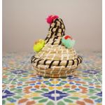 product_image_name-Generic-Panier Décoratif Artisanal – Mini Boîte avec Pompons Colorés-2