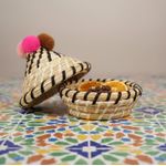 product_image_name-Generic-Panier Décoratif Artisanal – Mini Boîte avec Pompons Colorés-3