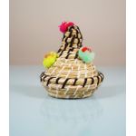 product_image_name-Generic-Panier Décoratif Artisanal – Mini Boîte avec Pompons Colorés-4