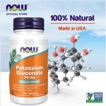 product_image_name-Now Foods-Potassium Gluconate, 99 mg, جلوكونات البوتاسيوم، 99 مجم، 100 قرص لتقلص العضلات بشكل سليم-1