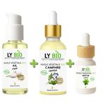 LY BIO PACK HUILE AIL 50ML - POMPE + HUILE CAMPHREE 50ML - PIPETTE + HUILE ESSENTIEL MENTHE 10ML