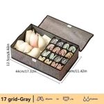 product_image_name-Generic-صندوق تخزين الملابس الداخلية، حاوية قابلة للطي ومقسمة مع غطاء، تخزين مقاوم للغبار للملابس الداخلية لوضعها تحت السرير، مقصورة درج للملابس الداخلية-4