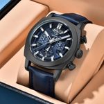 product_image_name-Benyar-Montre homme nouvelle collection Quartz Chronographe Bracelet en Cuir VéritableBY 5205 M-1