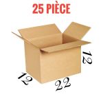 Carton d'emballage x 25 Pièces pour Vendeurs 22cm/12cm/12cm Pour emballer vos produits et les protéger.
