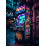 Cyberpunk arcade gaming   Style 2 Poster Chambre Haute Qualité