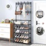 product_image_name-Generic-Porte-chaussures sur pied en métal à 5 niveaux, étagère de rangement pour chaussures, organisateur de maison, mobilier de salon, support permettant de gagner de l'espace-1