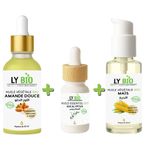 LY BIO PACK HUILE AMANDE DOUCE 50ML - PIPETTE + HUILE ESSENTIEL EUCALYPTUS 10ML + HUILE MAIS 50ML - POMPE