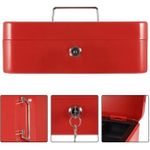 product_image_name-Express-Cash Box Caissette Monnaie,Acier embouti,Poignée chromée,Serrure résistante-1