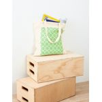 product_image_name-Generic-حقيبة يد قطن كلاسيكية بتصميم رباعي الفصوص باللون الأخضر الربيعي-2