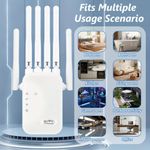 product_image_name-Generic-Routeur de Signal Wi-Fi Ourlife - Double Bande 1200Mbps + 300Mbps, Couverture à 360°, Port Ethernet, Prise en Charge des Modes Répéteur/Point d'Accès/Filtrage pour Utilisation Domestique et Extérieure, Extension Wi-Fi-5