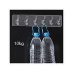 Patère murale transparente à 12 crochets, adhésif résistant et découpable