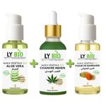LY BIO PACK HUILE ALOE VERA 50ml - POMPE + HUILE HYDRATANTE & NUTRITIVE 50ML - PIPETTE + HUILE FIGUE DE BARBARIE 50ML - POMPE