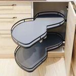 product_image_name-Generic-منظم زاوية منزلق للمساحات المخبأة في الخزائن، يحتوي على 2 صينية، أبعاد الخزانة الدنيا: 900 86.5x49.5x(65x75)، ارتفاع قابل للتعديل، إغلاق ناعم، صينية دوارة لخزانة زاوية-1