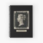 PENNY BLACK STAMP 1837 Spiral Notebook Bloc note