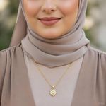 product_image_name-Generic-Collier Tournesol doré en acier au titane-2