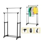 product_image_name-Generic-حامل ملابس تلسكوبي ذو قطبين، حامل معاطف وملابس متنقل، صناديق تخزين،-3