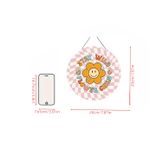 product_image_name-Generic-1pc Keep It Wild Flower Children Round Wall Art : Panneau décoratif vintage et plaque, panneau en bois à suspendre, décoration intérieure, convient à toutes les décorations de saison, vacances, Noël-3