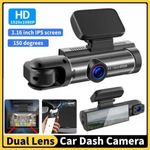 product_image_name-Generic-Dash Cam grand angle, DVR de voiture Caméra de tableau de bord avant et intérieur, 3.16 pouces, capteur G, vision nocturne HD, boucle statique-2