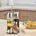 product_image_name-Generic-4 Distributeurs de Condiments – Set avec Support de Table pour Huile, Vinaigre, Sel et Poivre-1