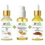 LY BIO PACK HUILE AIL 50ML - PIPETTE + HUILE GERME DE BLE 50ML - POMPE + HUILE LIN 50ML - PIPETTE