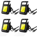 product_image_name-Generic-Mini Lampe Torche LED Porte-Clés Rechargeable – Lampe de Poche Multifonction COB avec Décapsuleur & Support – Éclairage Portable-2