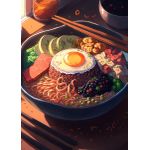 Bibimbap korean food  Style 11 Poster Chambre Haute Qualité