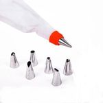 كيس تزيين سيليكون + 7 فوهات من الفولاذ المقاوم للصدأ