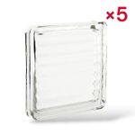 product_image_name-Generic-طوب زجاجي مربع 19×19×3 سم - حزمة من 5 قطع، جودة عالية-1