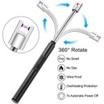 product_image_name-Generic-ولاعة كهربائية قابلة لإعادة الشحن مع كابل USB، ولاعة إلكترونية بدون لهب مقاومة للرياح للمطبخ، والشواء، والشموع، والموقد الغازي، والشواية، والألعاب النارية،-3