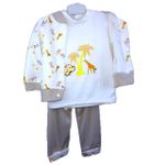 product_image_name-Generic-Ensemble Pyjama 2 Pièces Bébé Fille - Tunique Rose Côtelée & Pantalon Multicolore-2