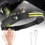 product_image_name-Generic-مصباح أمامي قابل لإعادة الشحن عبر USB مع مستشعر حركة للصيد والتخييم-1