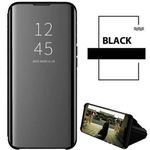 product_image_name-QUIVANA-غطاء Clear View لهاتف Samsung A16، غطاء أسود مع حامل-1