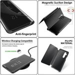 product_image_name-QUIVANA-غطاء Clear View لهاتف Samsung A16، غطاء أسود مع حامل-3